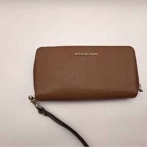 Michael Kors Tan Leather Wristlet